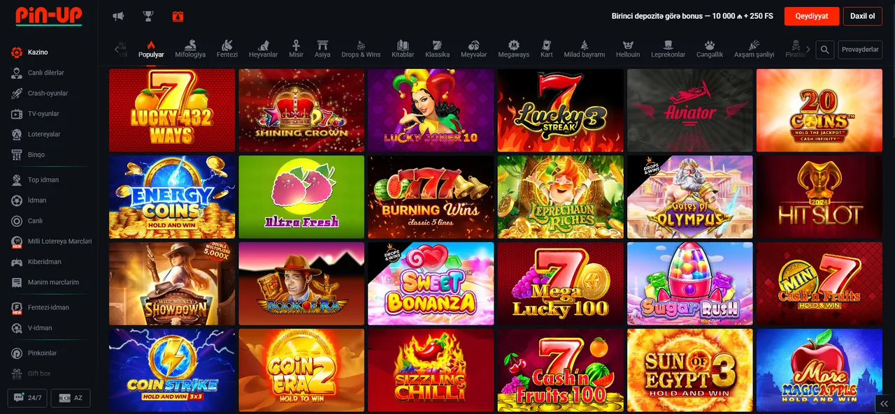 Pin Up 360 Casino giriş: Platformanın funksiyaları və istifadəçi imkanlarına icmal